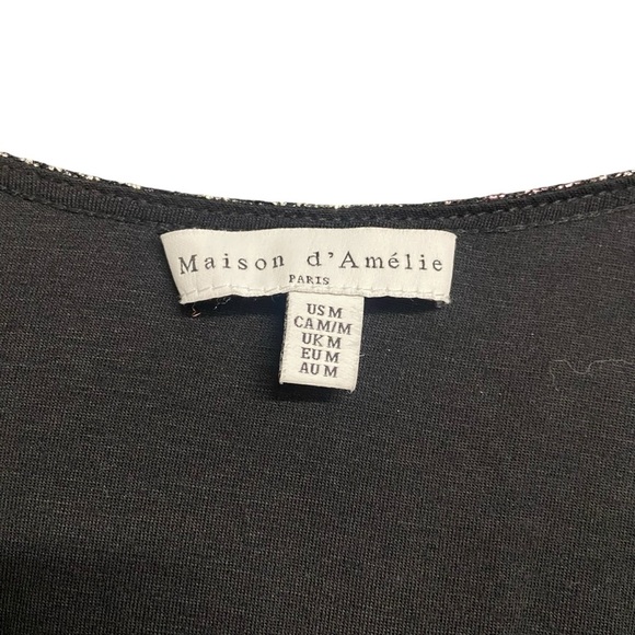 Maison d' Amelie Paris Metallic Crossover Shimmer Blouse Size M Evening Party - Picture 8 of 13